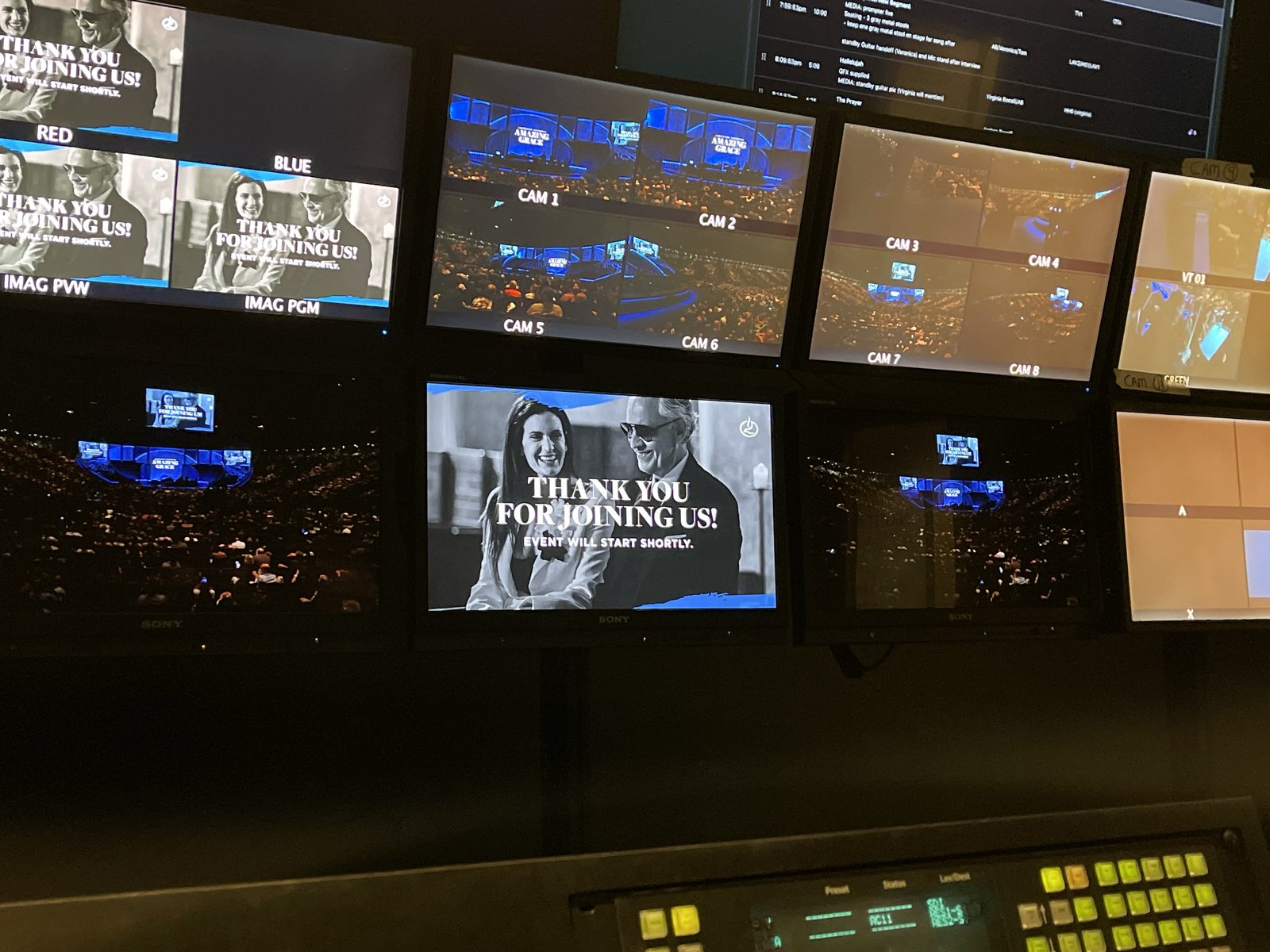 Andrea Bocelli Event - Production Control
